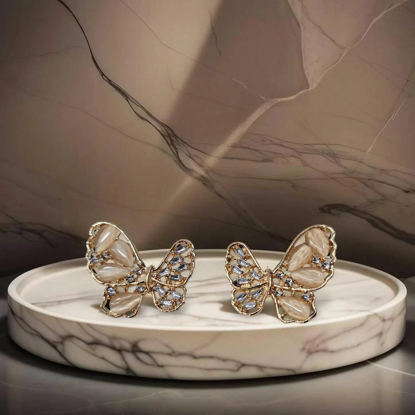 Majestic Butterfly Gold Earrings