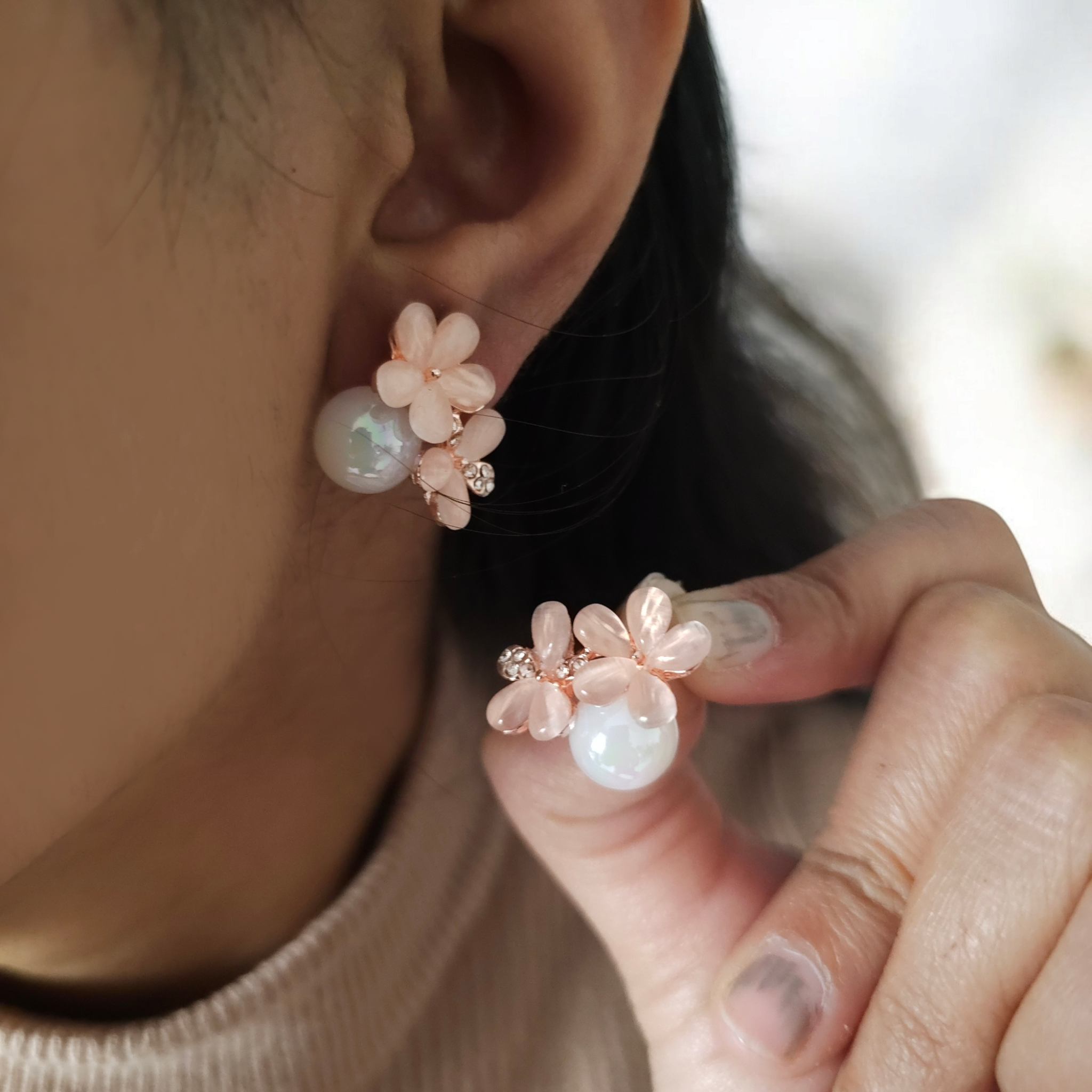 Pinky Charm Earrings