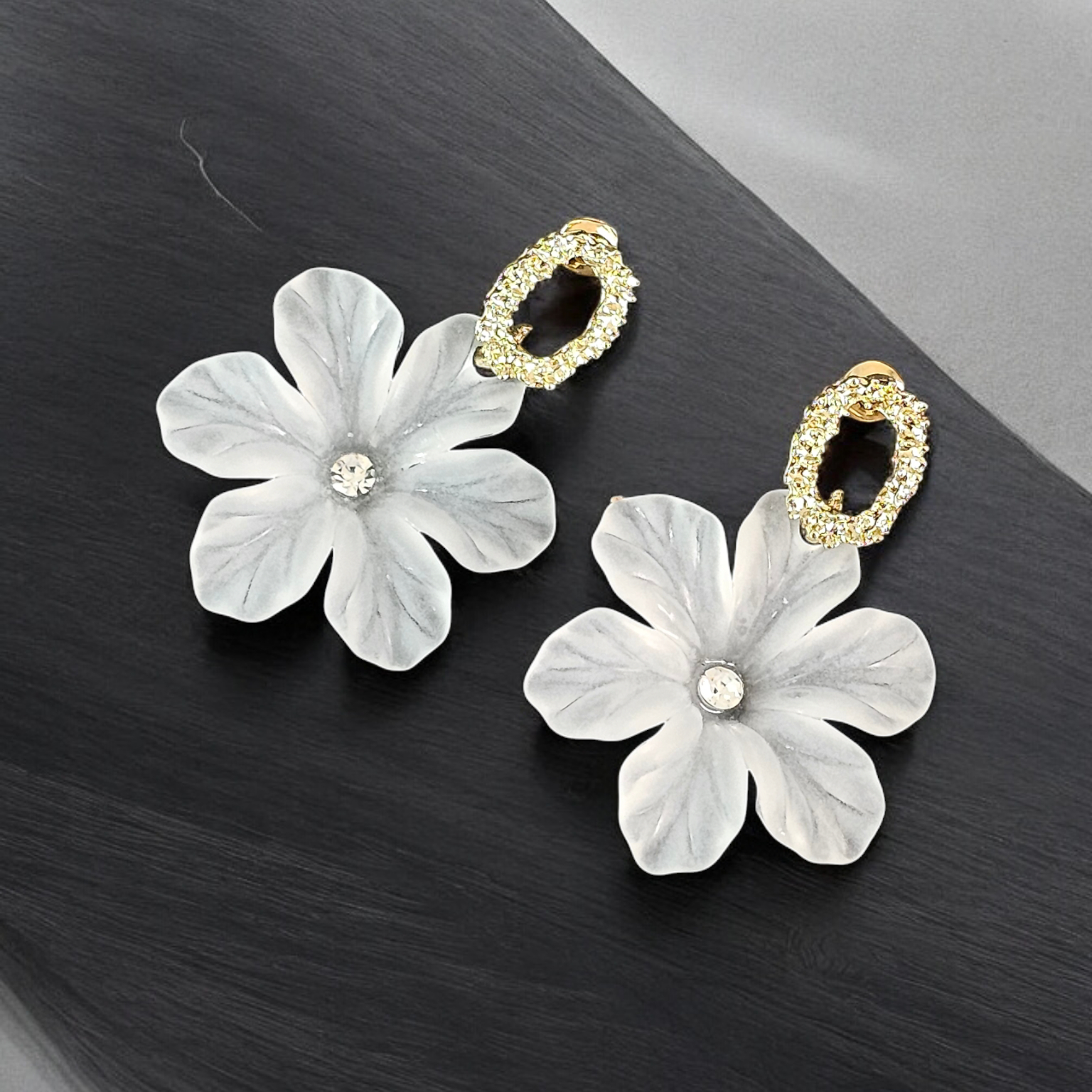 Frosted Blossom Elegance Earrings