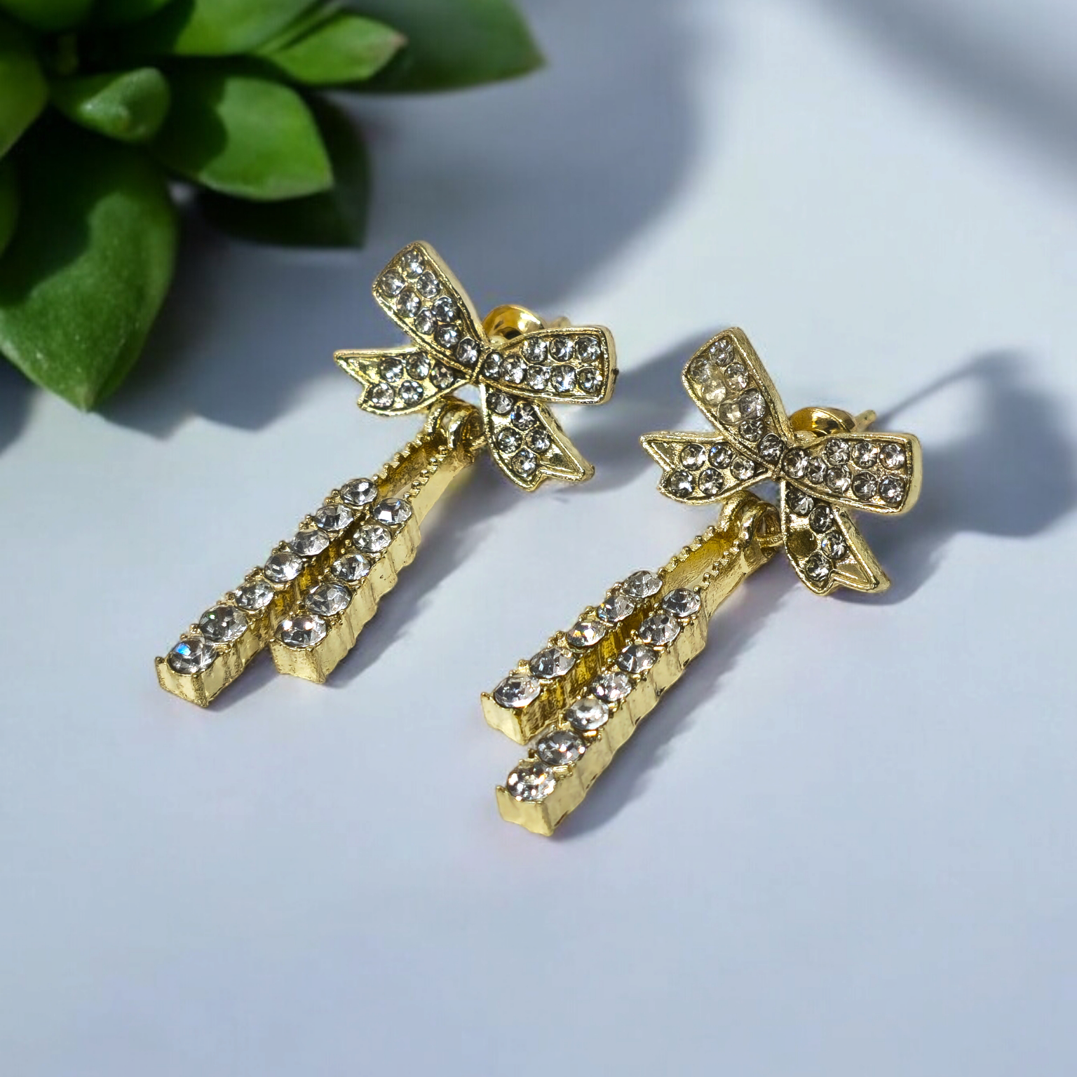 Radiant Bow Dangle Earrings