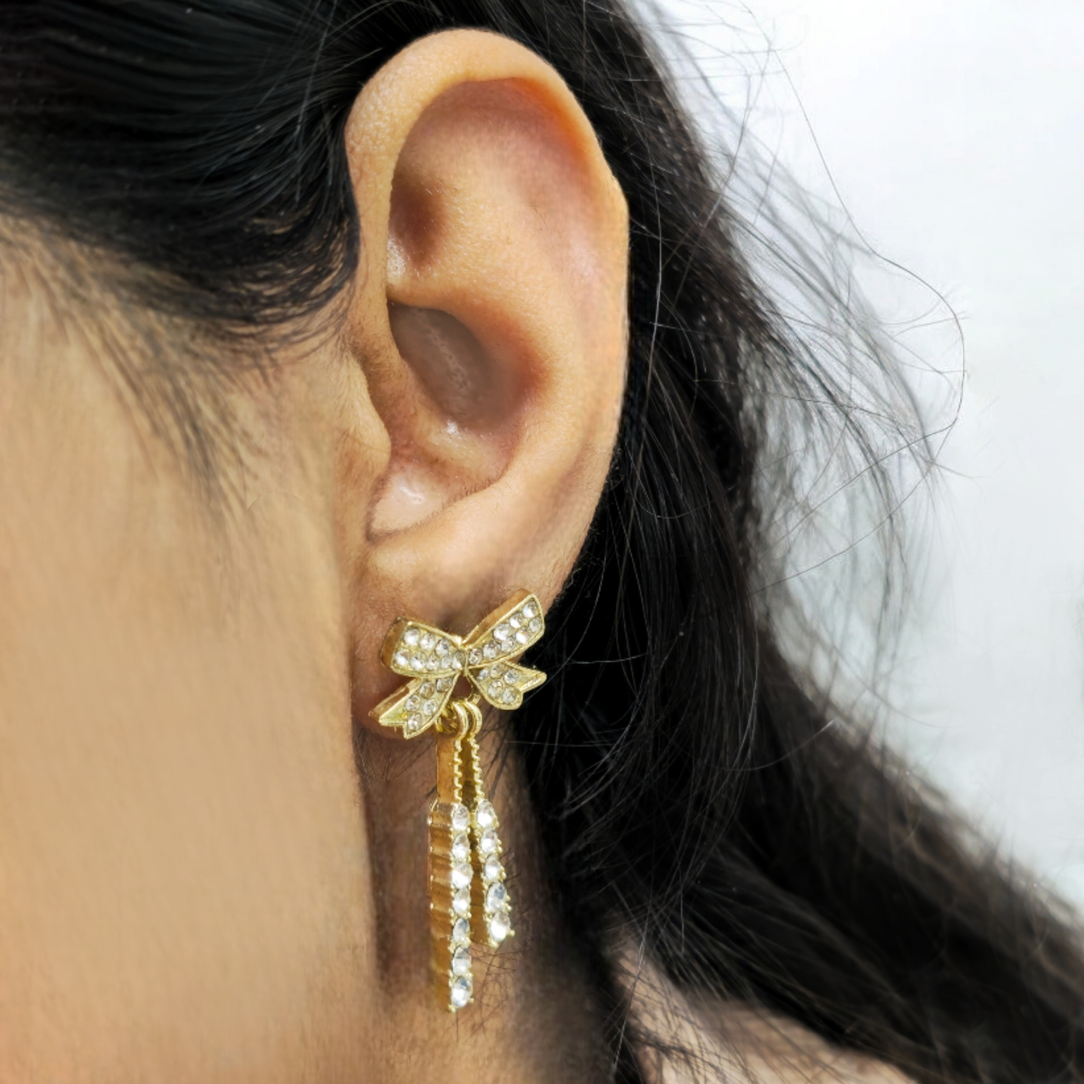 Radiant Bow Dangle Earrings