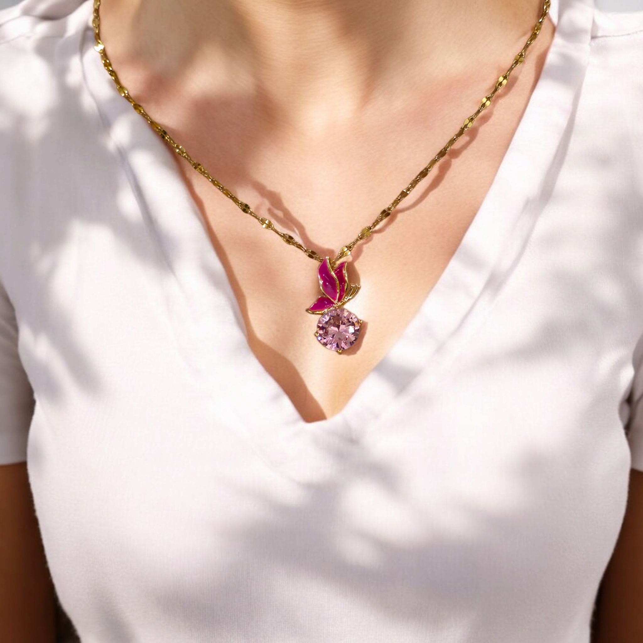 Elegant Set of 3 Pink Necklaces Combo for just ₹599