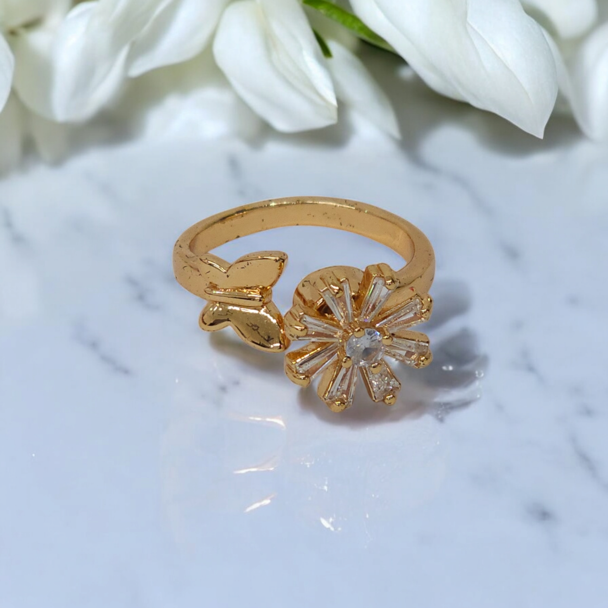 Butterfly Elegance Opal Ring