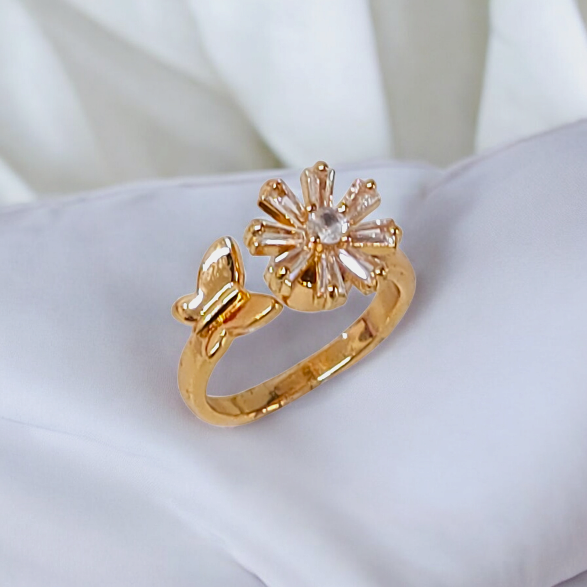 Butterfly Elegance Opal Ring