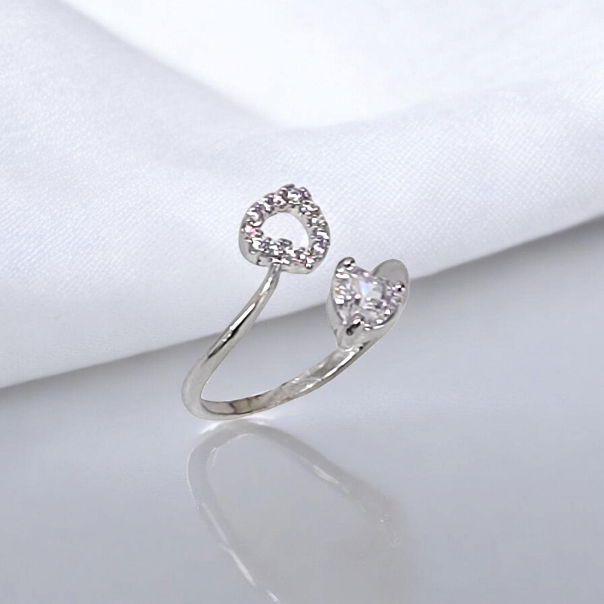Heart's Embrace Diamond Ring