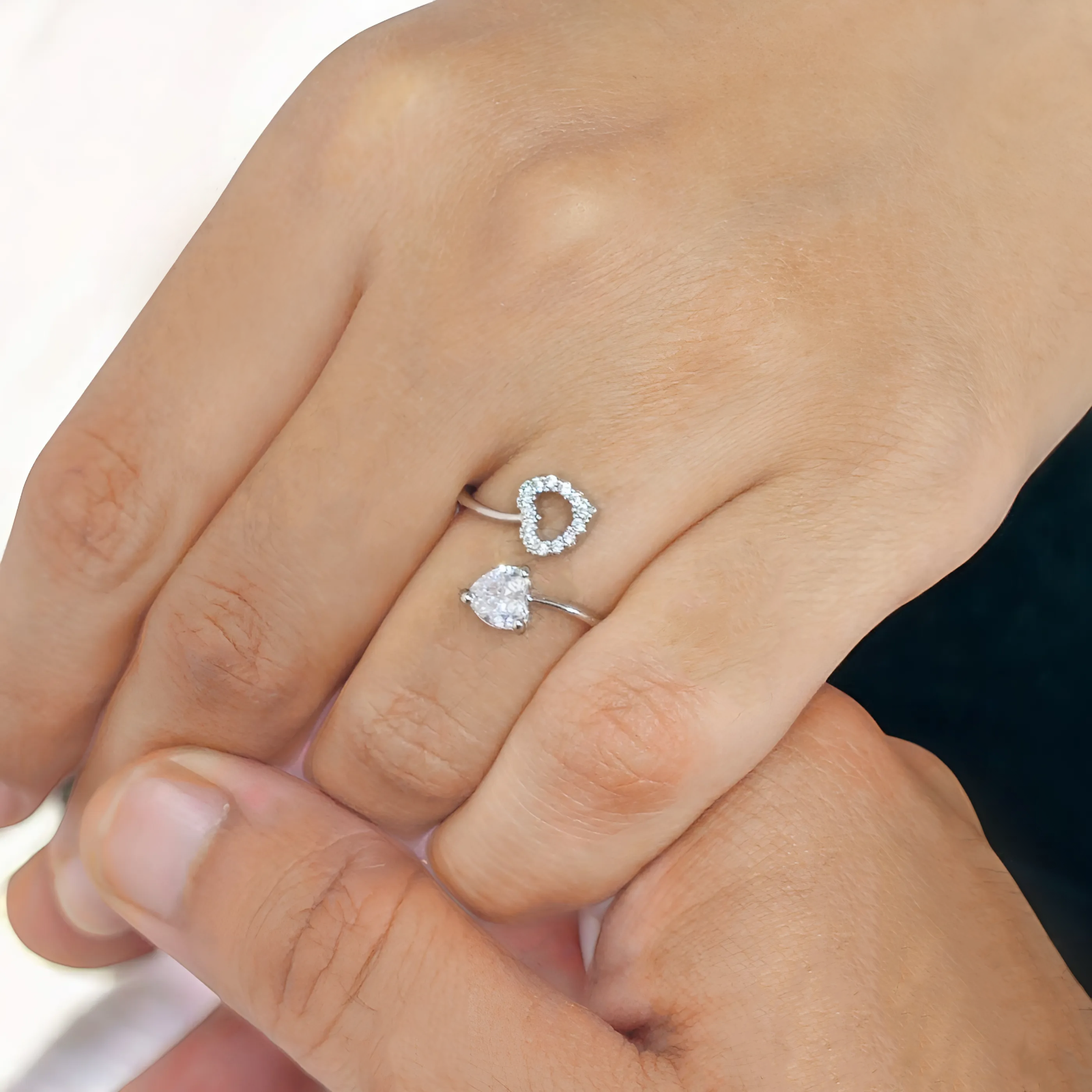 Heart's Embrace Diamond Ring