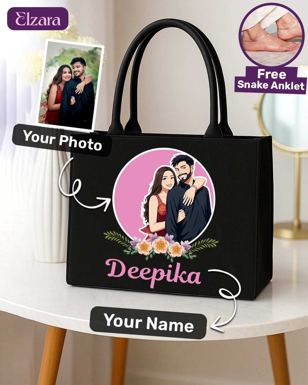 Personalized Anime Tote Bag