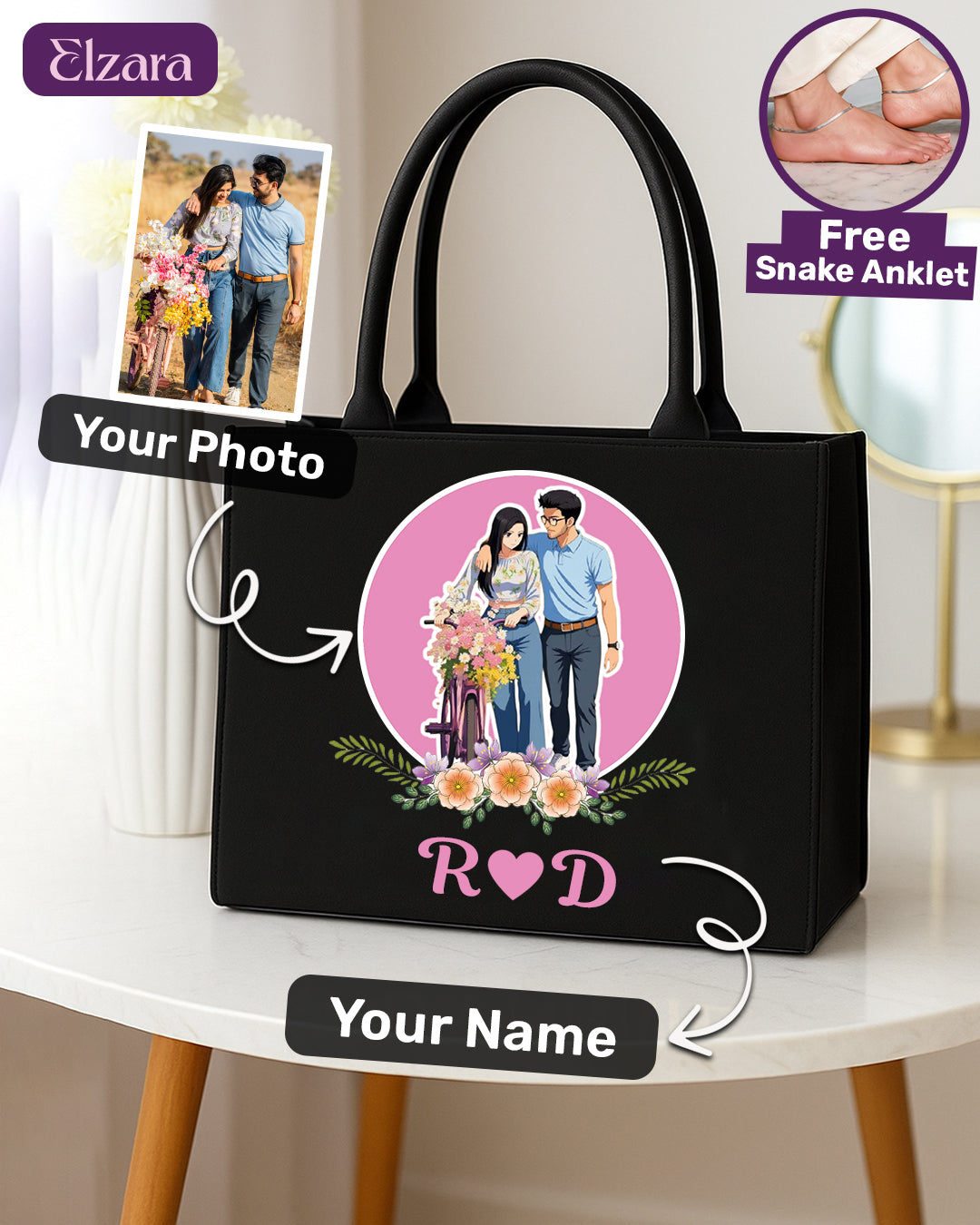 Personalized Anime Tote Bag