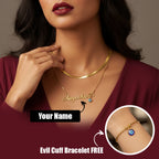 Customized Double Layer Snake Necklace