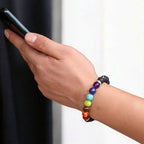 7 Chakra Lava Bracelet