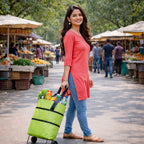 Smart Foldable Trolly Bag With Wheel