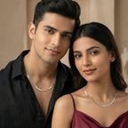 Couple Snake Chain Combo – Silver Finish