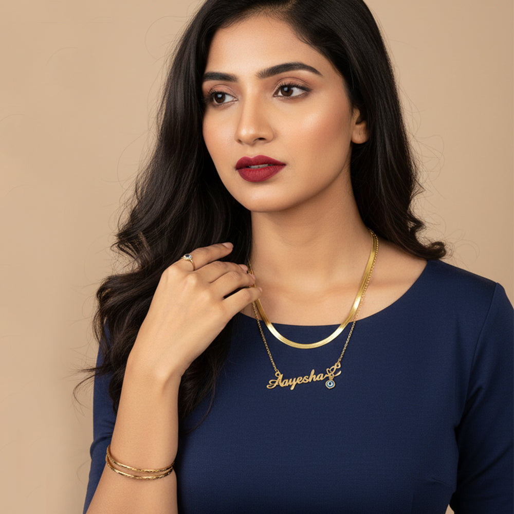 Customized Double Layer Snake Necklace