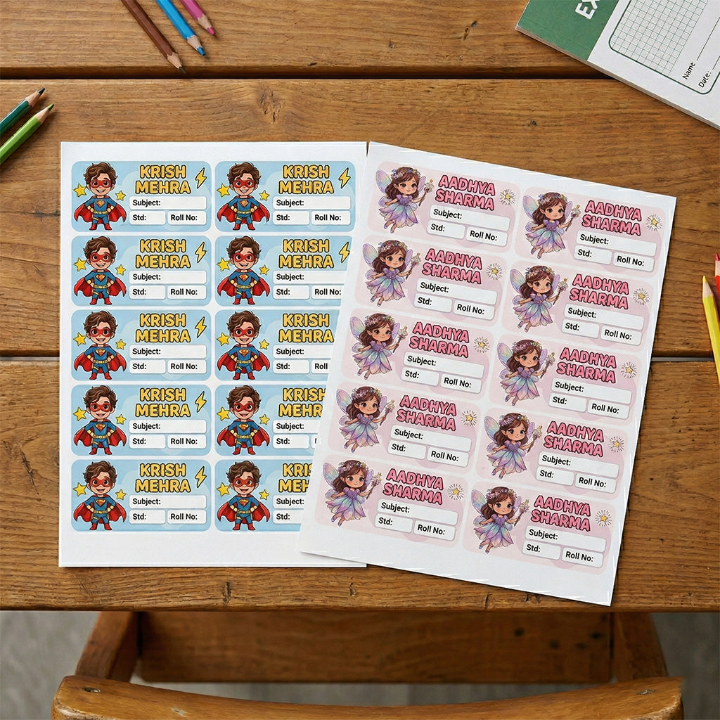 Personalized Name Book Labels