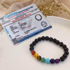 7 Chakra Lava Bracelet