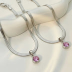 Birthstone Snake Anklet - Free Butterfly Cuff Bracelet