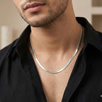 Couple Snake Chain Combo – Silver Finish