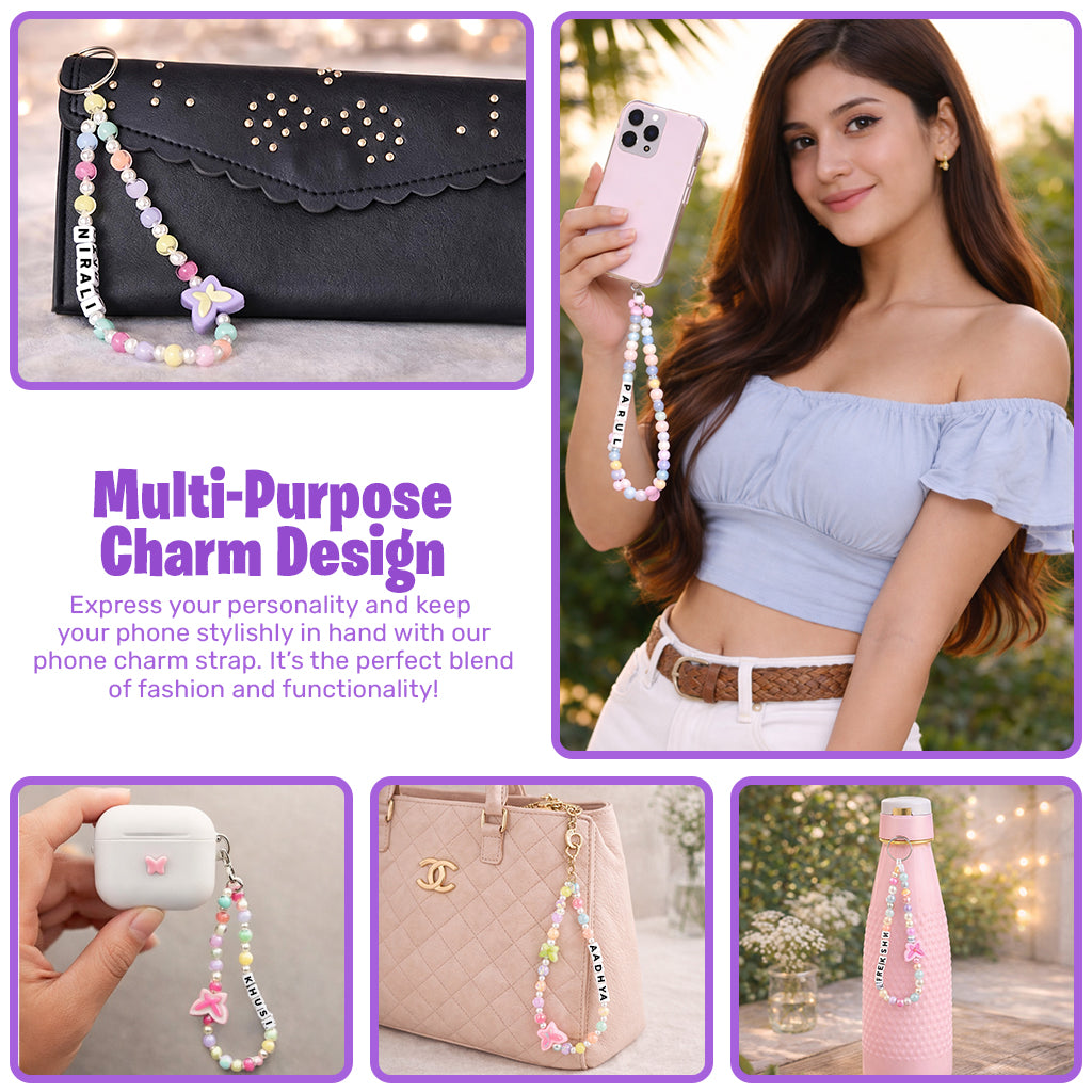 Personalized Butterfly Name Phone Charm