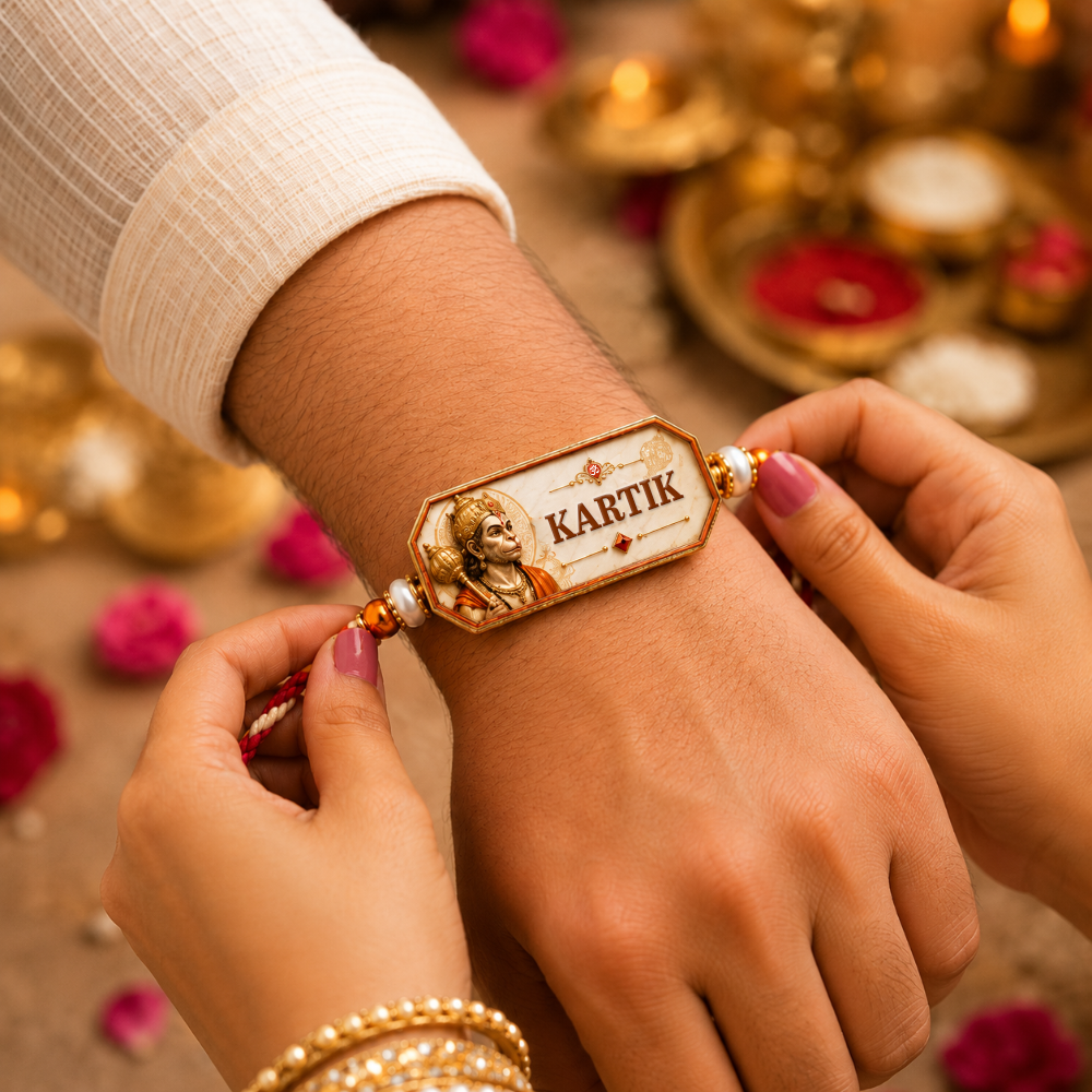 Personalized Name Hanuman Rakhi