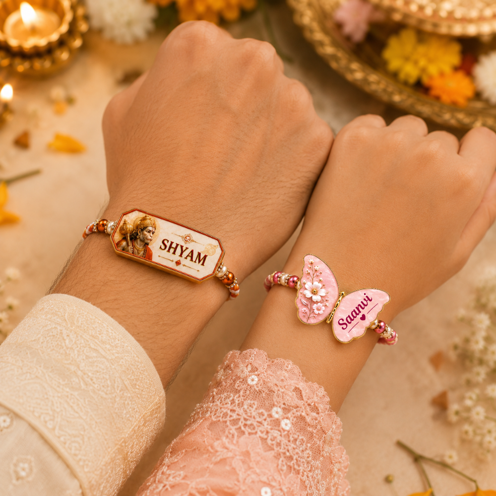 Personalized Name Hanuman Rakhi