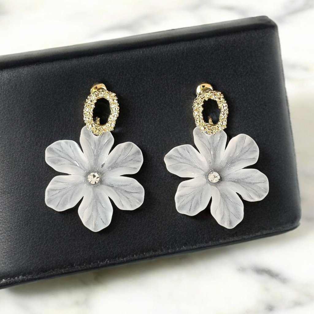 Frosted Blossom Elegance Earrings