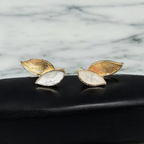 Golden Leaf Charm Earrings