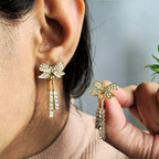 Radiant Bow Dangle Earrings