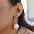 Celestial Pearl Drop Earrings