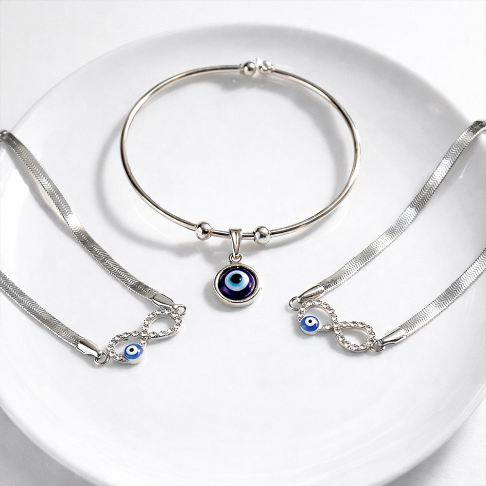 Infinity Evil Eye Snake Anklet - Free Evil Eye Cuff Bracelet