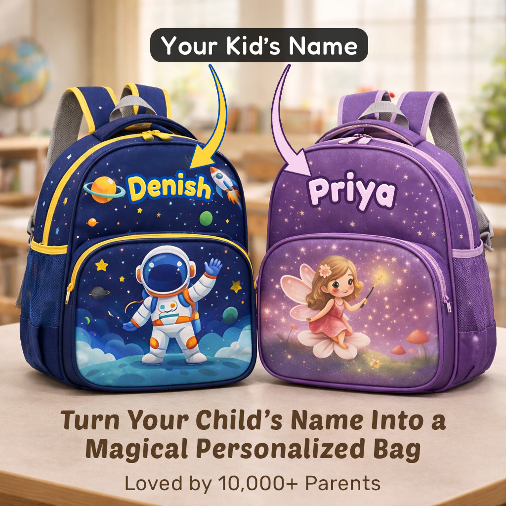 Personalized Kids Name School Bag