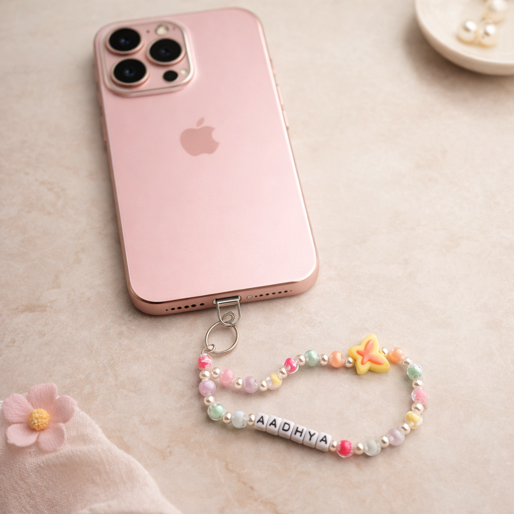 Personalized Butterfly Name Phone Charm