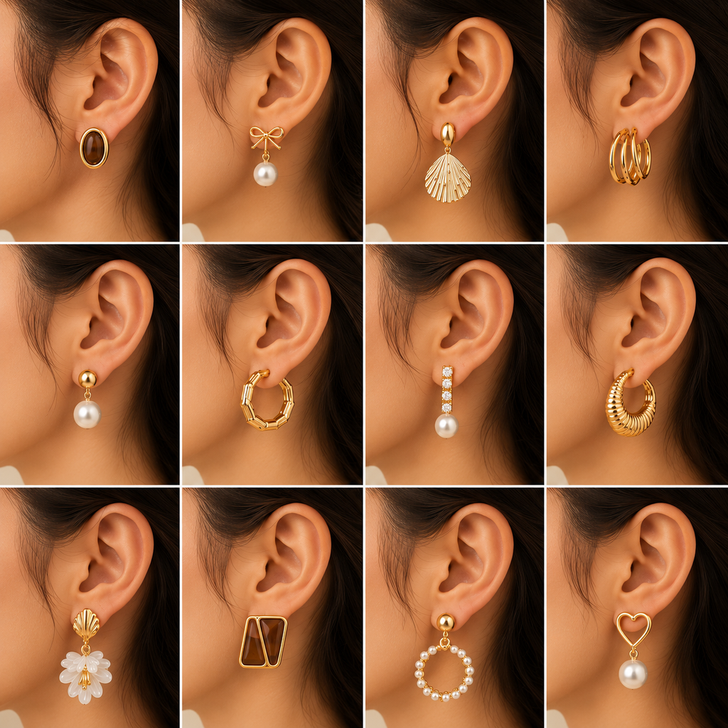 Luxury 12 pair earing set