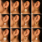 Luxury 12 pair earing set