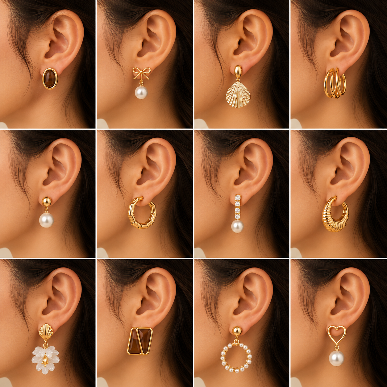 Luxury 12 pair earing set
