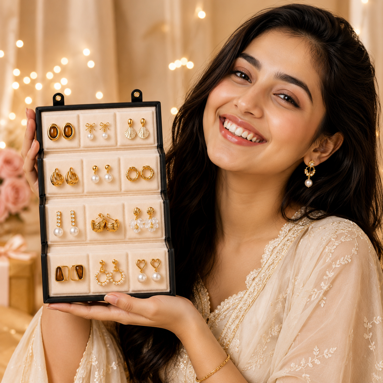 Luxury Earing Collection With Personalize Organizer