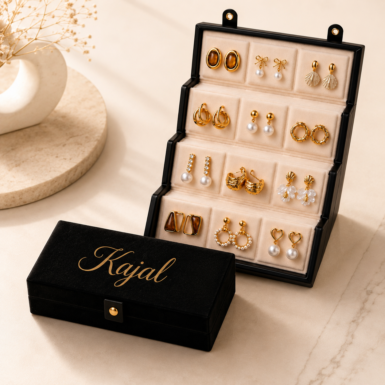 Luxury Earing Collection With Personalize Organizer